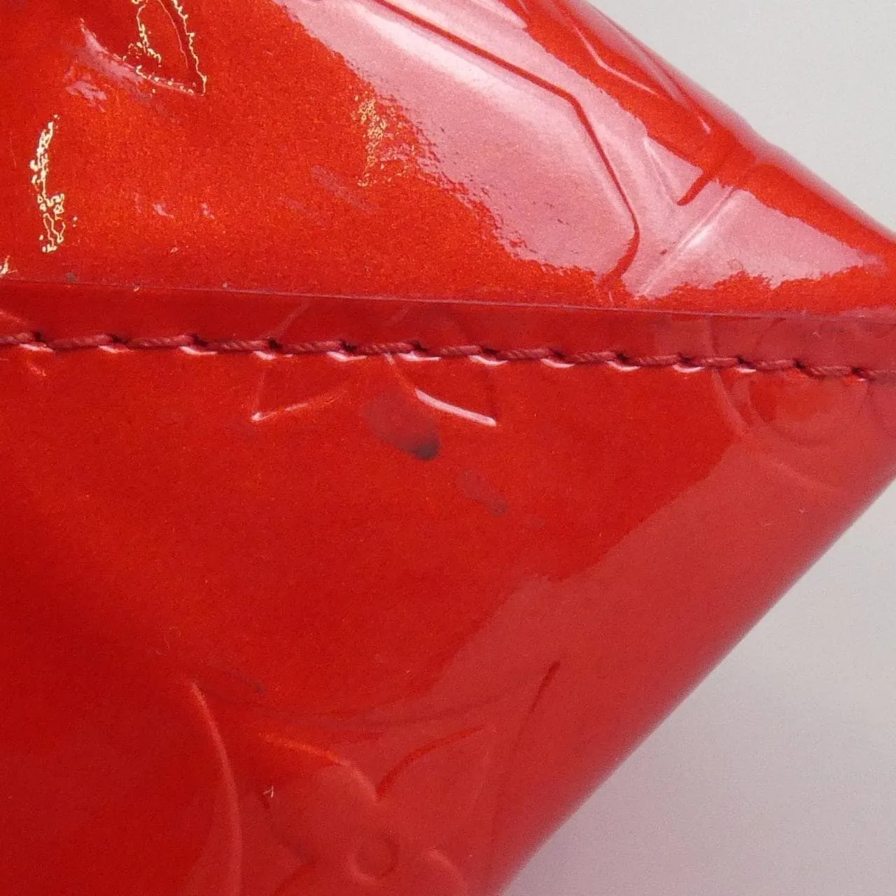 LOUIS VUITTON M91088 手提包 Vernis 漆皮 紅色 Vernis 中古品B - 縮圖 3