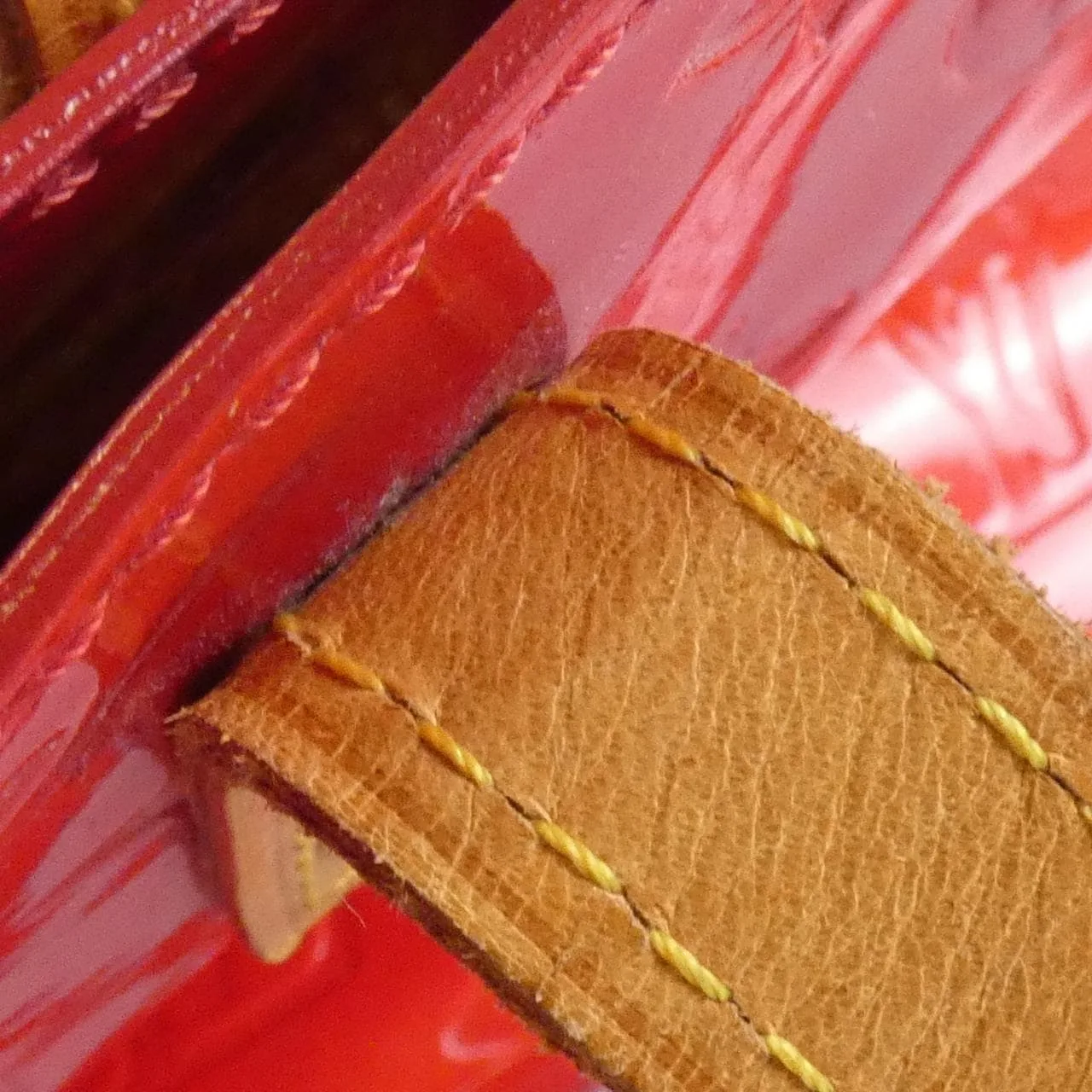 LOUIS VUITTON M91088 手提包 Vernis 漆皮 紅色 Vernis 中古品B - 縮圖 8