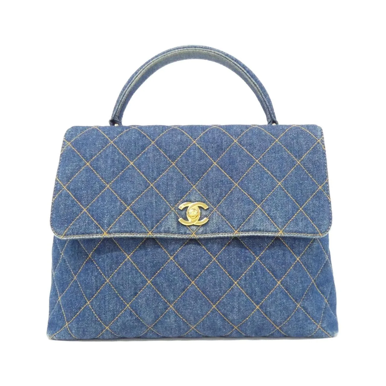 CHANEL Matelasse 12397 Handbag Denim Blue