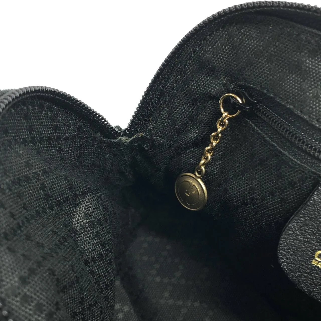 GUCCI 007 2865 Handbag Leather Black Leather Rank A - Thumbnail 4