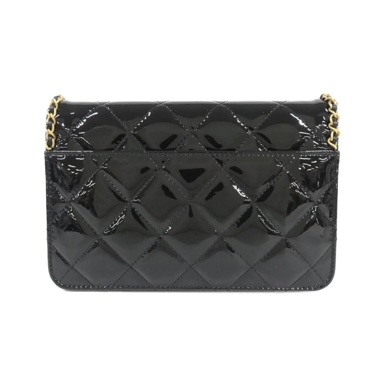 CHANEL AP4013 Wallet Patent Leather 黑色 漆皮 中古品A - 縮圖 2