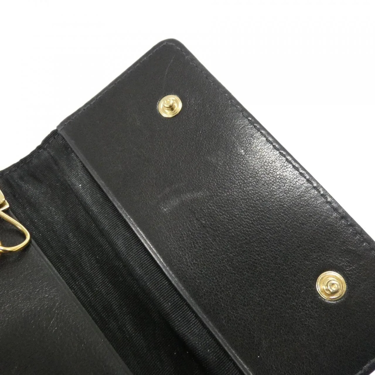 CHANEL 01439 Key Case Grained Calfskin 黑色 荔枝紋牛皮 中古品A - 縮圖 4