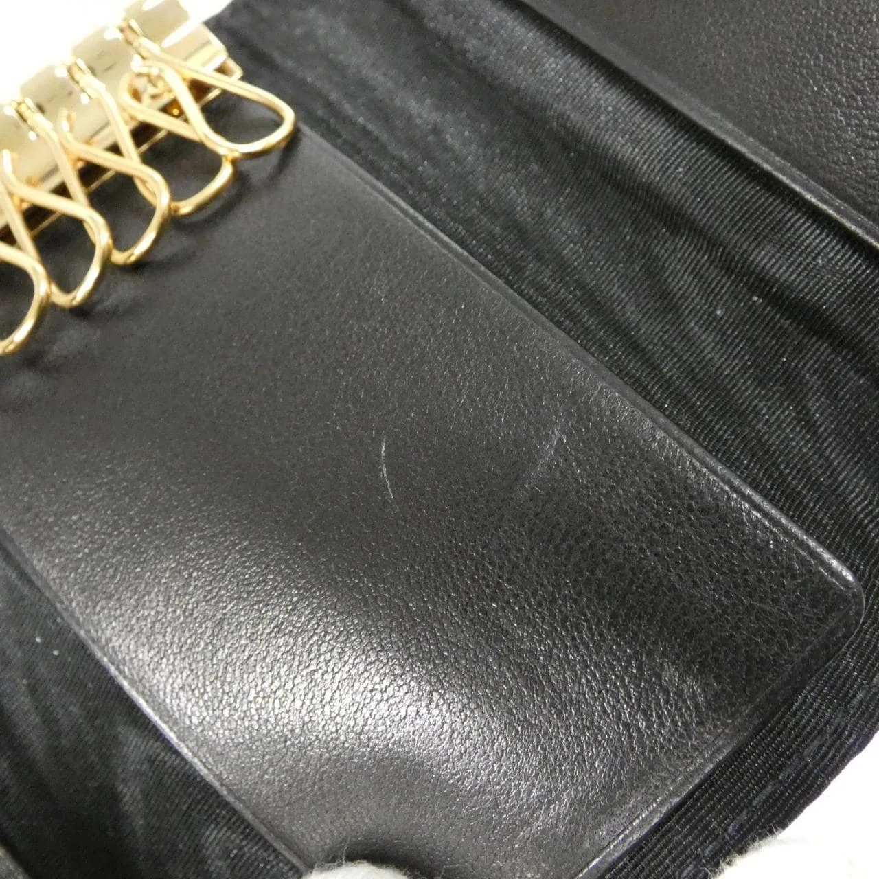 CHANEL 01439 Key Case Grained Calfskin 黑色 荔枝紋牛皮 中古品A - 縮圖 5