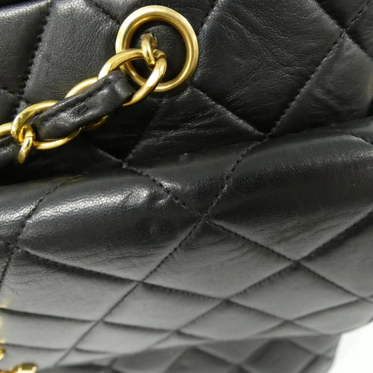 CHANEL Shoulder Lambskin Black Lambskin - Thumbnail 6