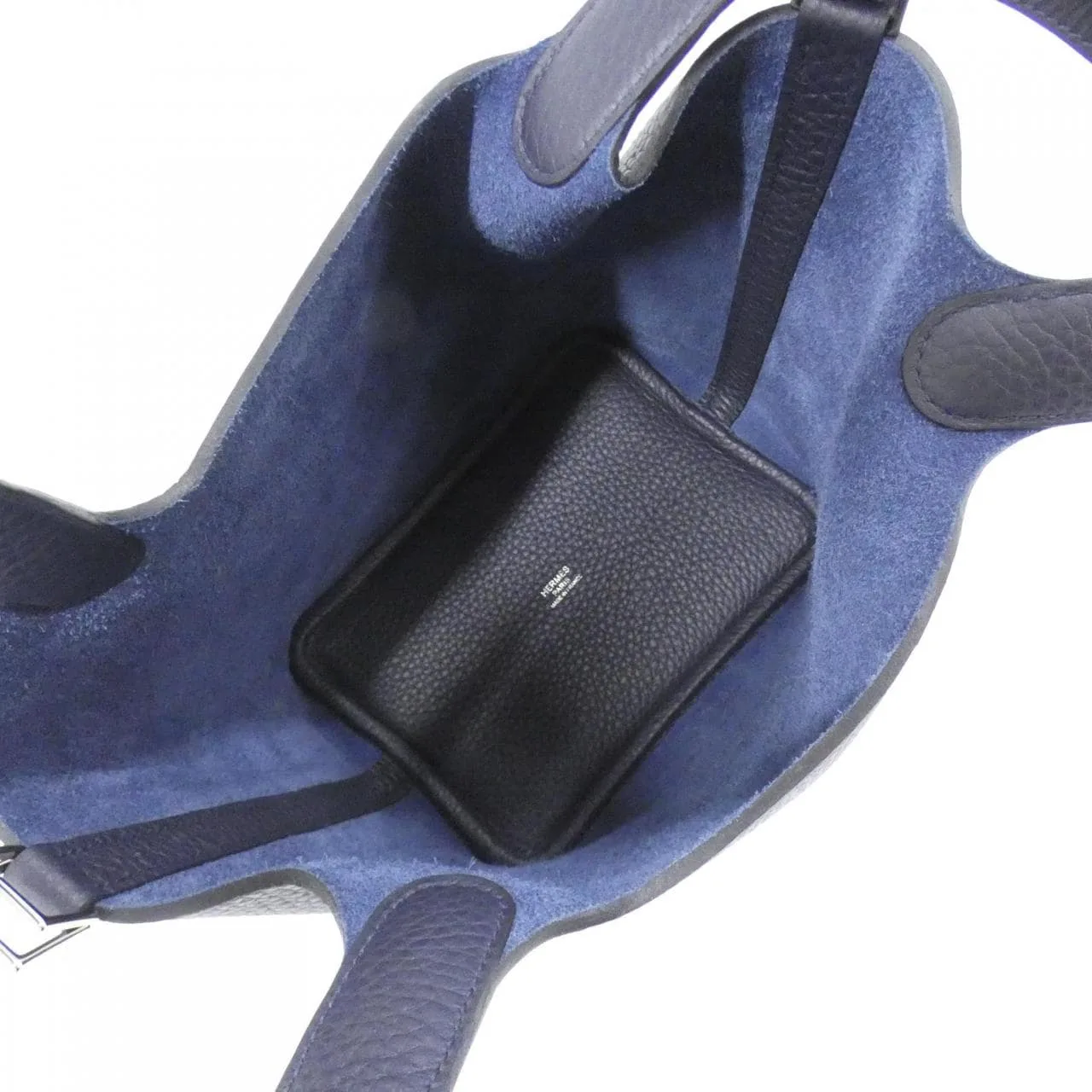 HERMES 056289CK Handbag Clemence Blue Clemence Leather - Thumbnail 5