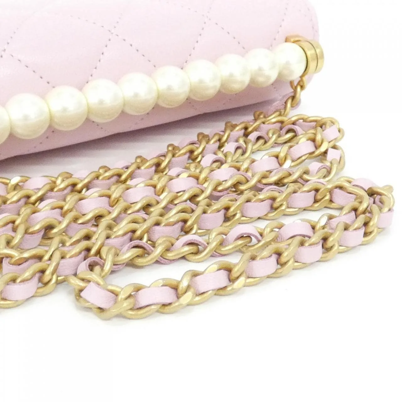 CHANEL AP4518 Wallet Lambskin 粉色 羊皮 中古品A - 縮圖 5