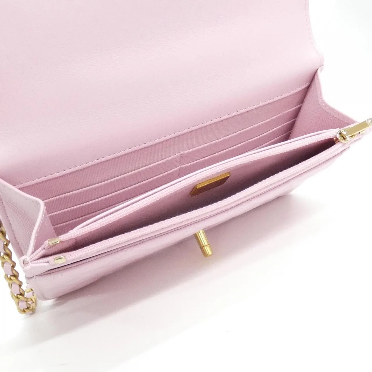 CHANEL AP4518 Wallet Lambskin 粉色 羊皮 中古品A - 縮圖 8