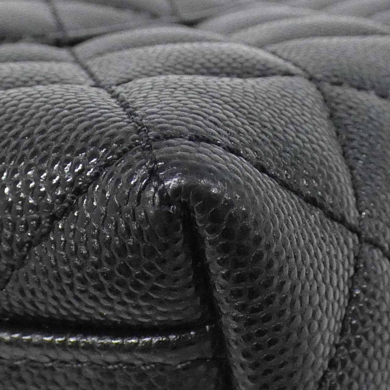 CHANEL Matelasse 92991 Handbag Grained Calfskin Black Grained Calfskin - Thumbnail 3