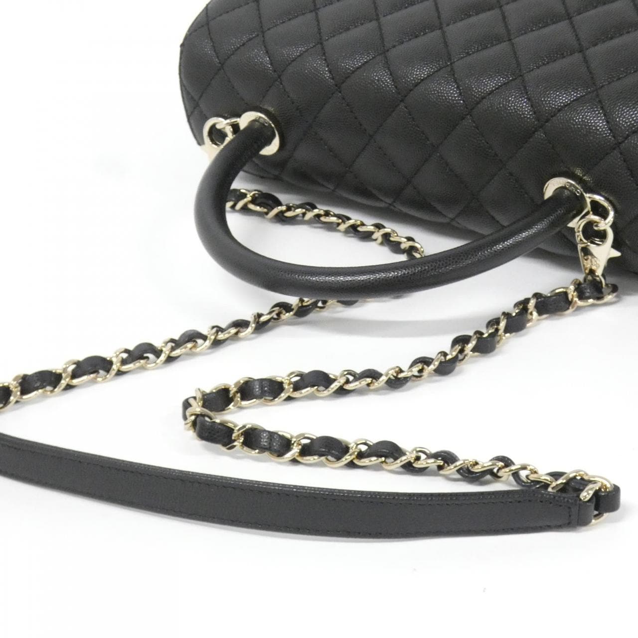 CHANEL Matelasse 92991 Handbag Grained Calfskin Black Grained Calfskin - Thumbnail 6