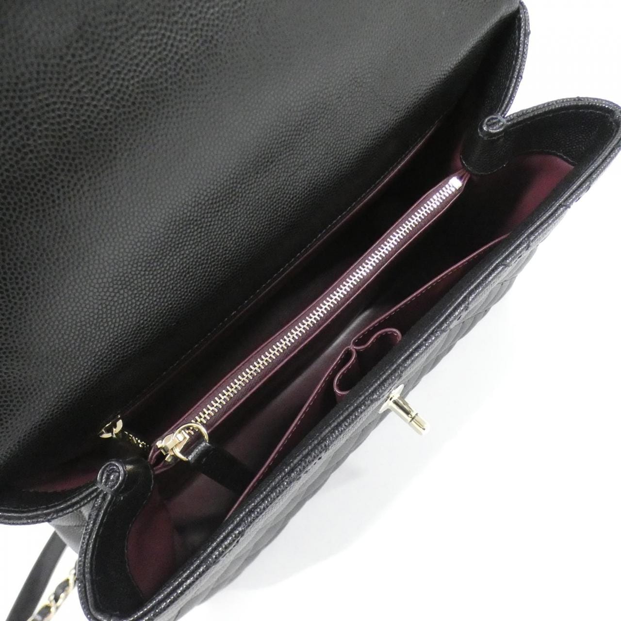 CHANEL Matelasse 92991 Handbag Grained Calfskin Black Grained Calfskin - Thumbnail 7