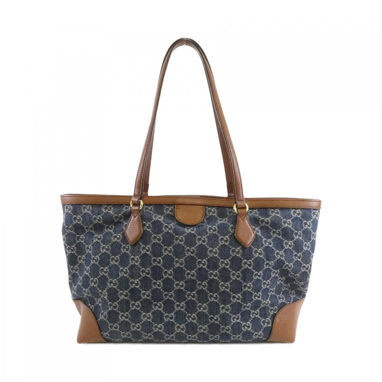 GUCCI 631685 2KQGG Handbag Denim 黑色 牛仔布 中古品B - 縮圖 2