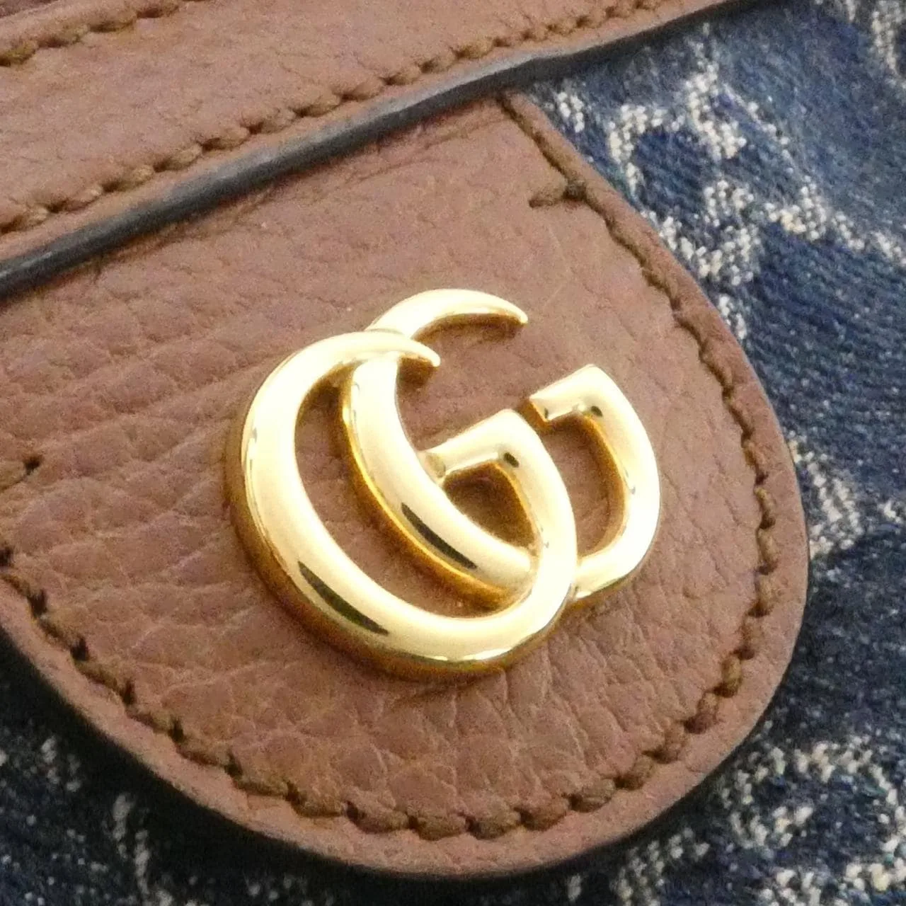 GUCCI 631685 2KQGG Handbag Denim 黑色 牛仔布 中古品B - 縮圖 5