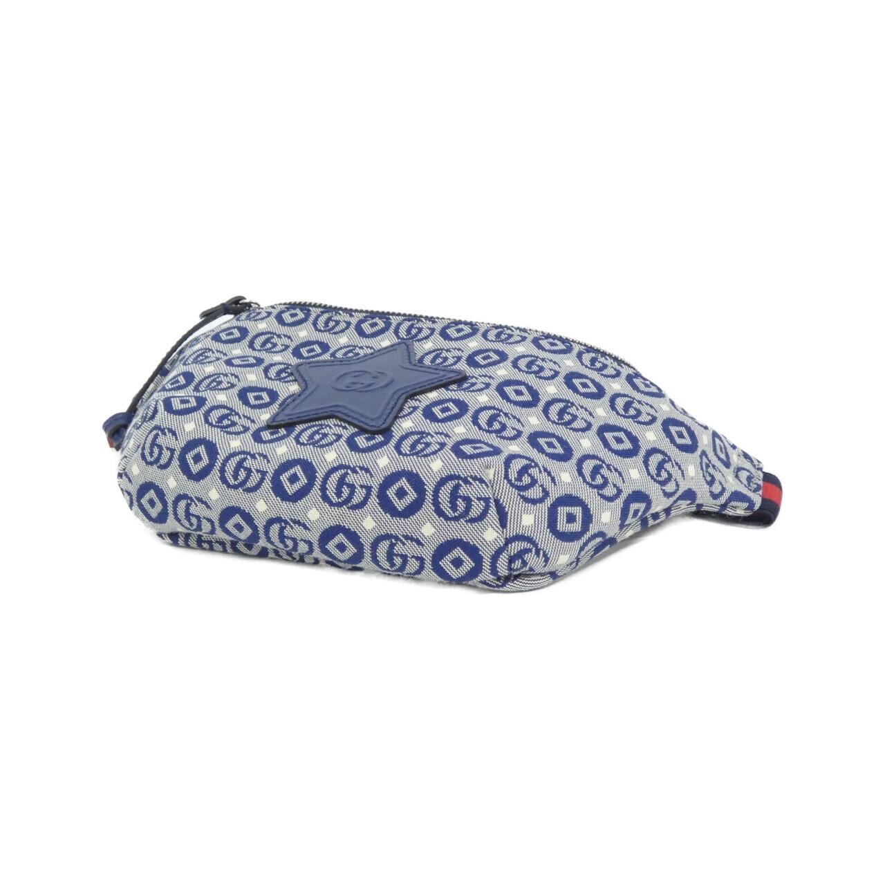 GUCCI 502095 U4GAN Belt Bag Cotton 黑色 Cotton 中古品A - 縮圖 3