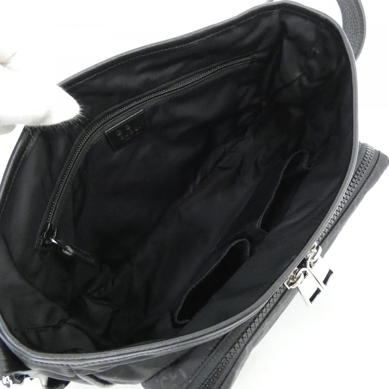 GUCCI 510335 K28AN Shoulder Bag Nylon 黑色 尼龍 中古品A - 縮圖 7