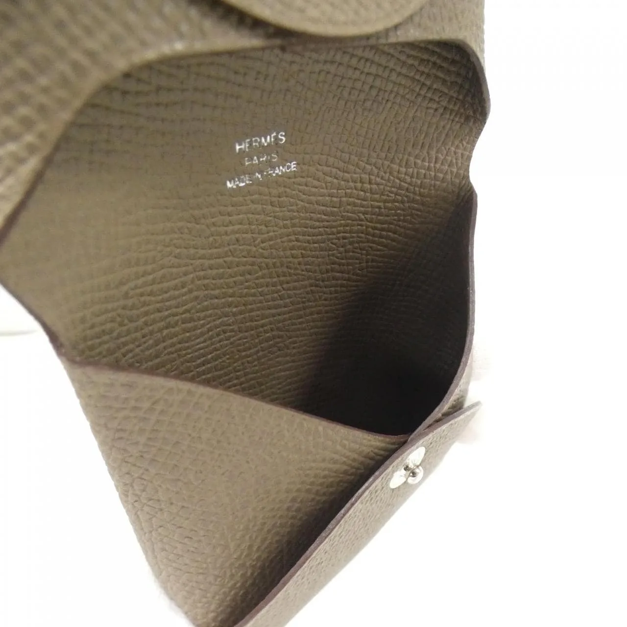 HERMES 041054CK Coin Case Epsom Etoupe Epsom Leather Rank A - Thumbnail 3