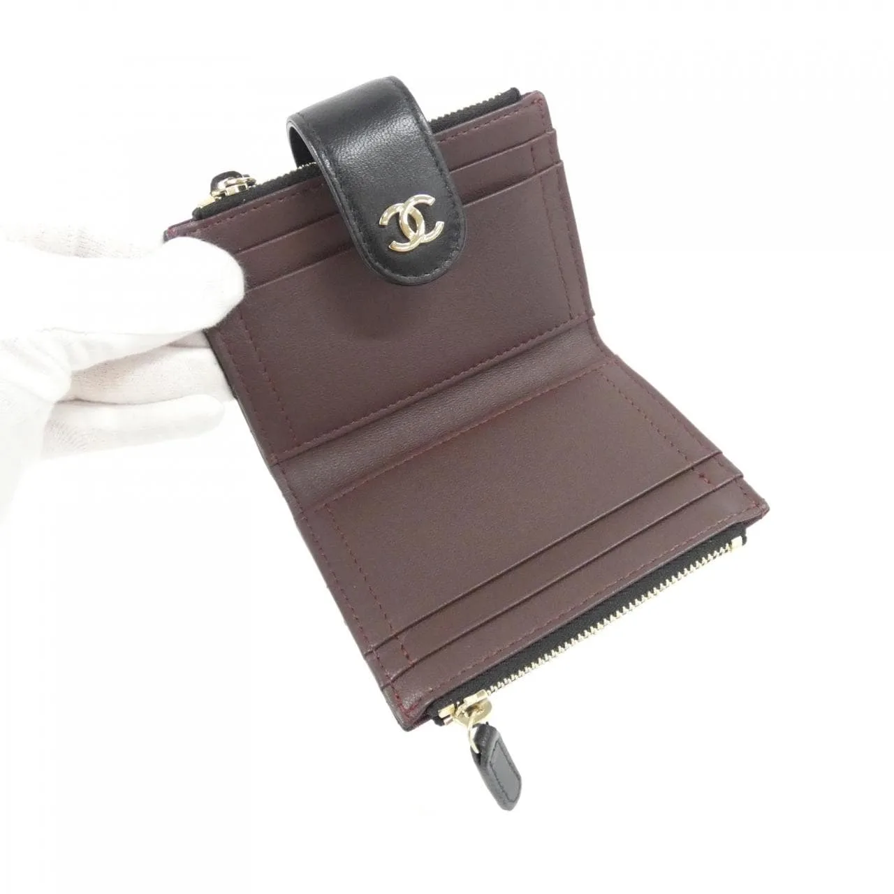 CHANEL Timeless Classic AP1928 Coin Case Lambskin Black Lambskin Rank A - Thumbnail 7