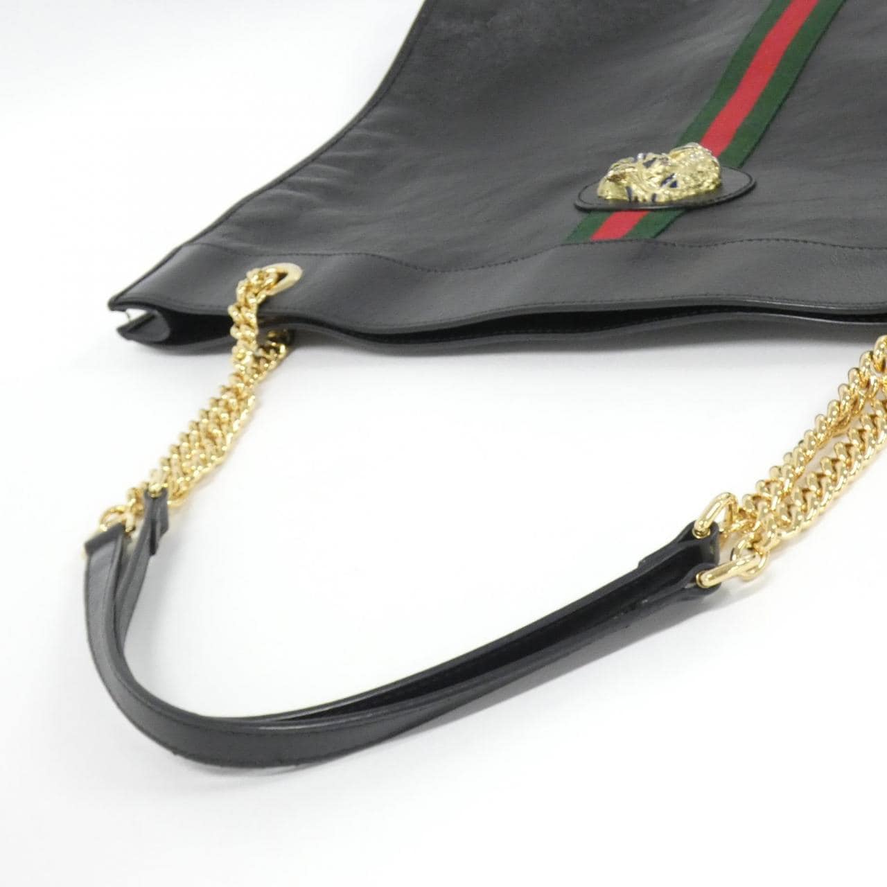 GUCCI 537219 0OLHX Bag Leather 黑色 皮革 中古品A - 縮圖 8