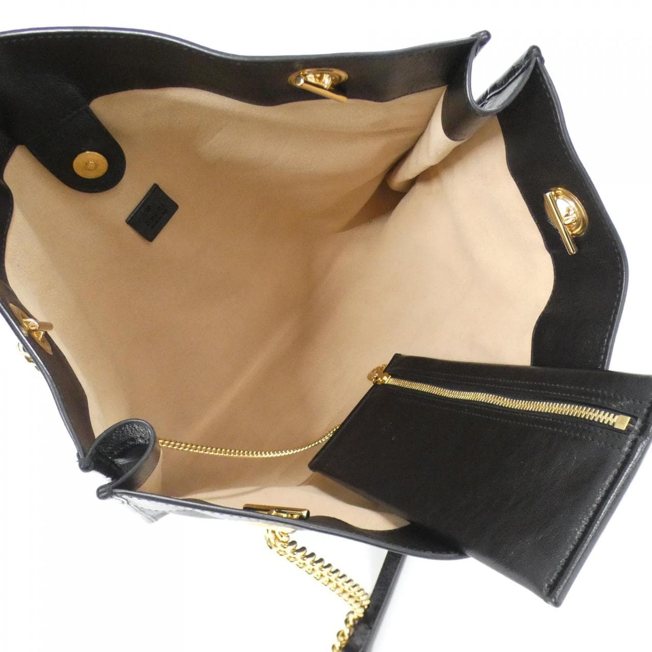 GUCCI 537219 0OLHX Bag Leather 黑色 皮革 中古品A - 縮圖 9