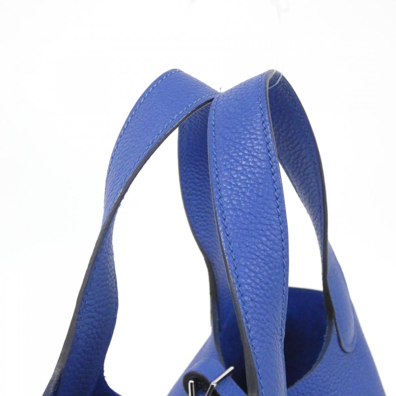 HERMES HERMÈS Picotin 073597CK Bag 藍色 中古品A - 縮圖 6