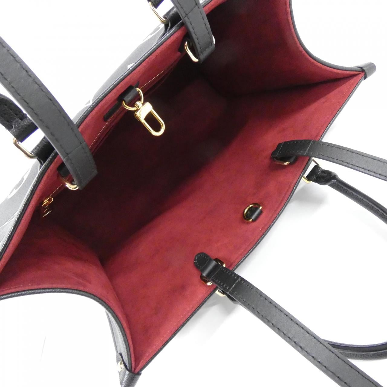 LOUIS VUITTON OnTheGo M45495 Bag Monogram 黑色 Monogram 中古品A - 縮圖 4