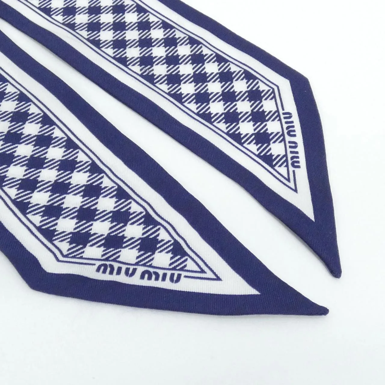 MIU MIU 5FF008 Scarf 黑色 中古品A - 縮圖 2