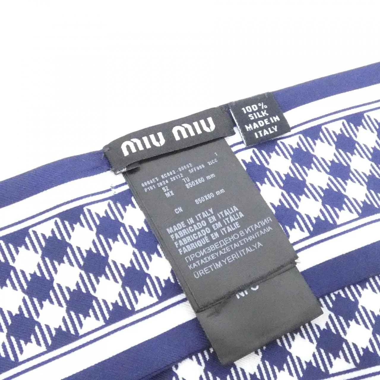 MIU MIU 5FF008 Scarf 黑色 中古品A - 縮圖 4
