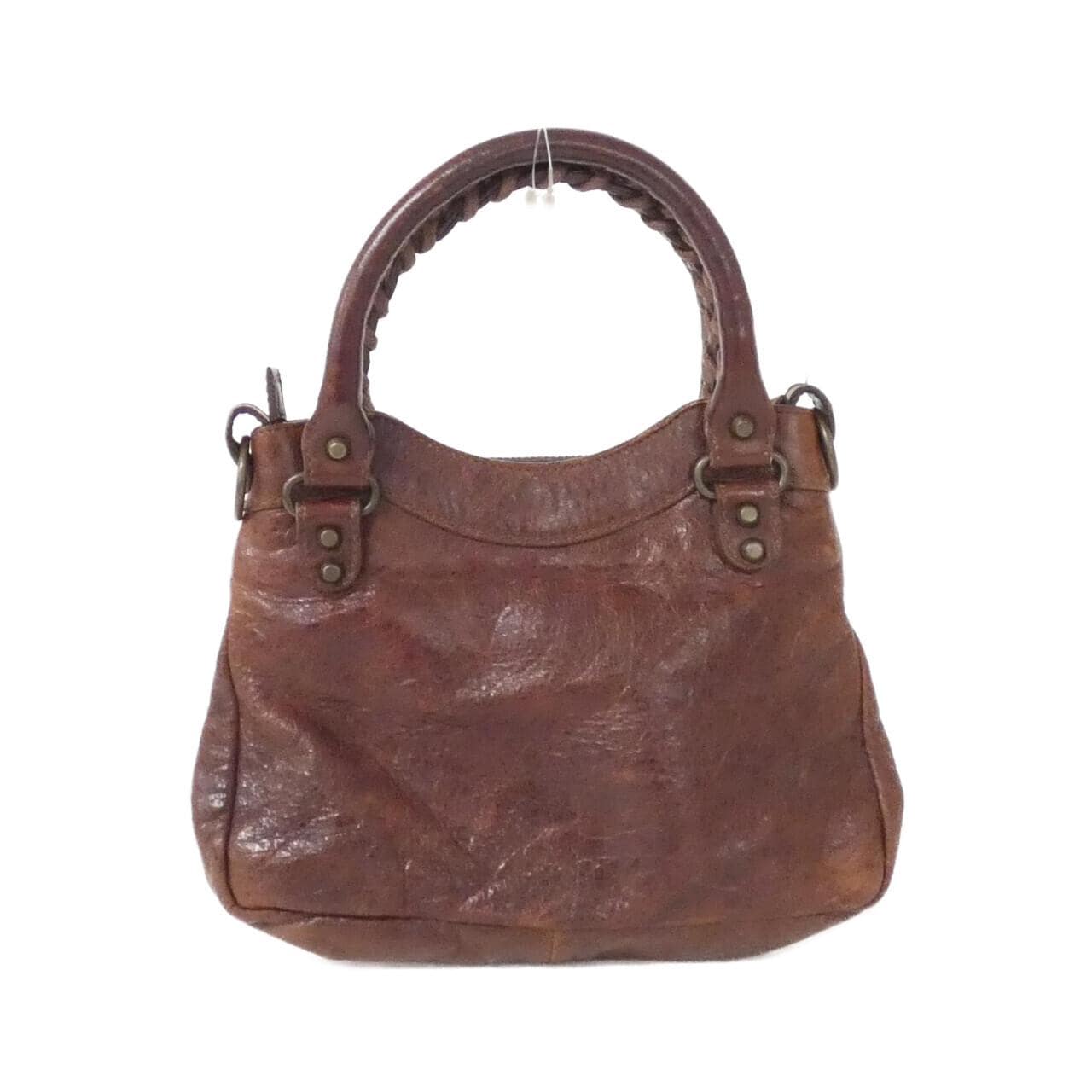 BALENCIAGA 132116 Bag Leather 棕色 皮革 中古品B - 縮圖 2