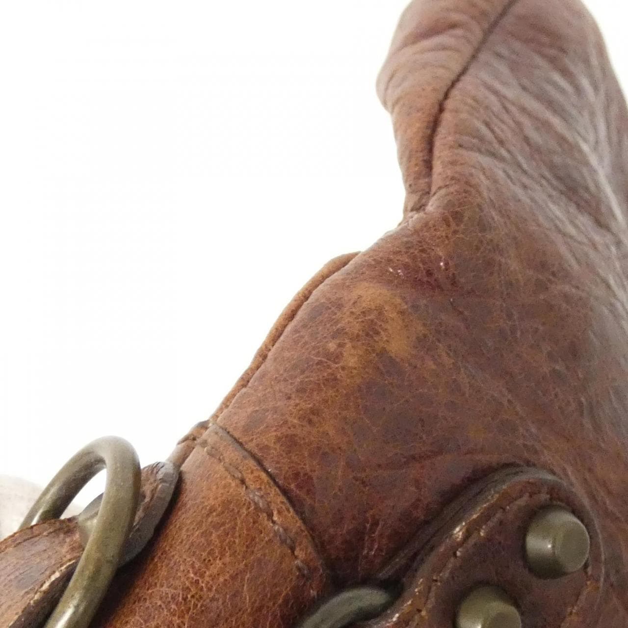 BALENCIAGA 132116 Bag Leather 棕色 皮革 中古品B - 縮圖 4