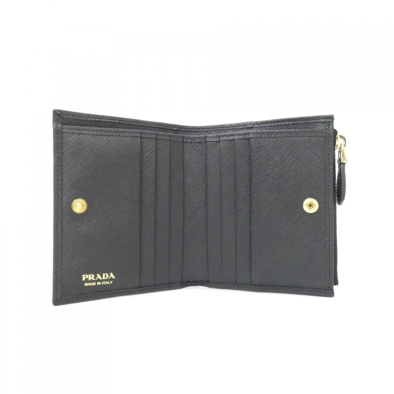 PRADA 1ML050 Wallet 黑色 中古品A - 縮圖 6