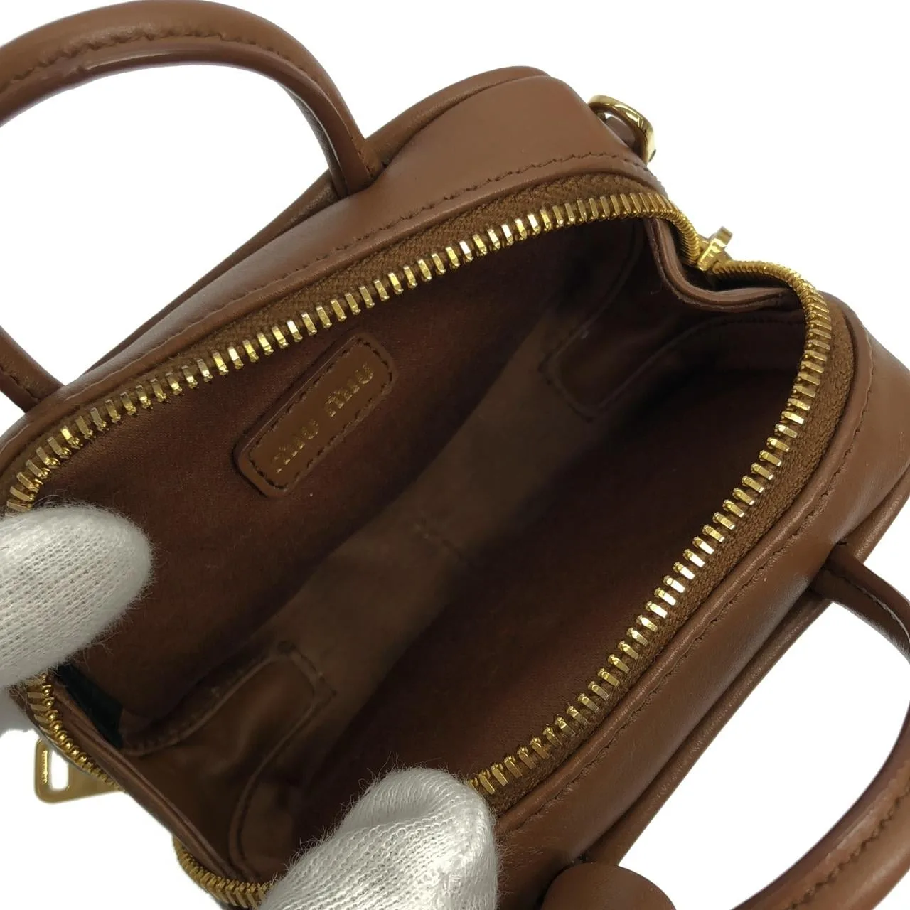 MIU MIU 5NR020 Shoulder Cognac 中古品A - 縮圖 7