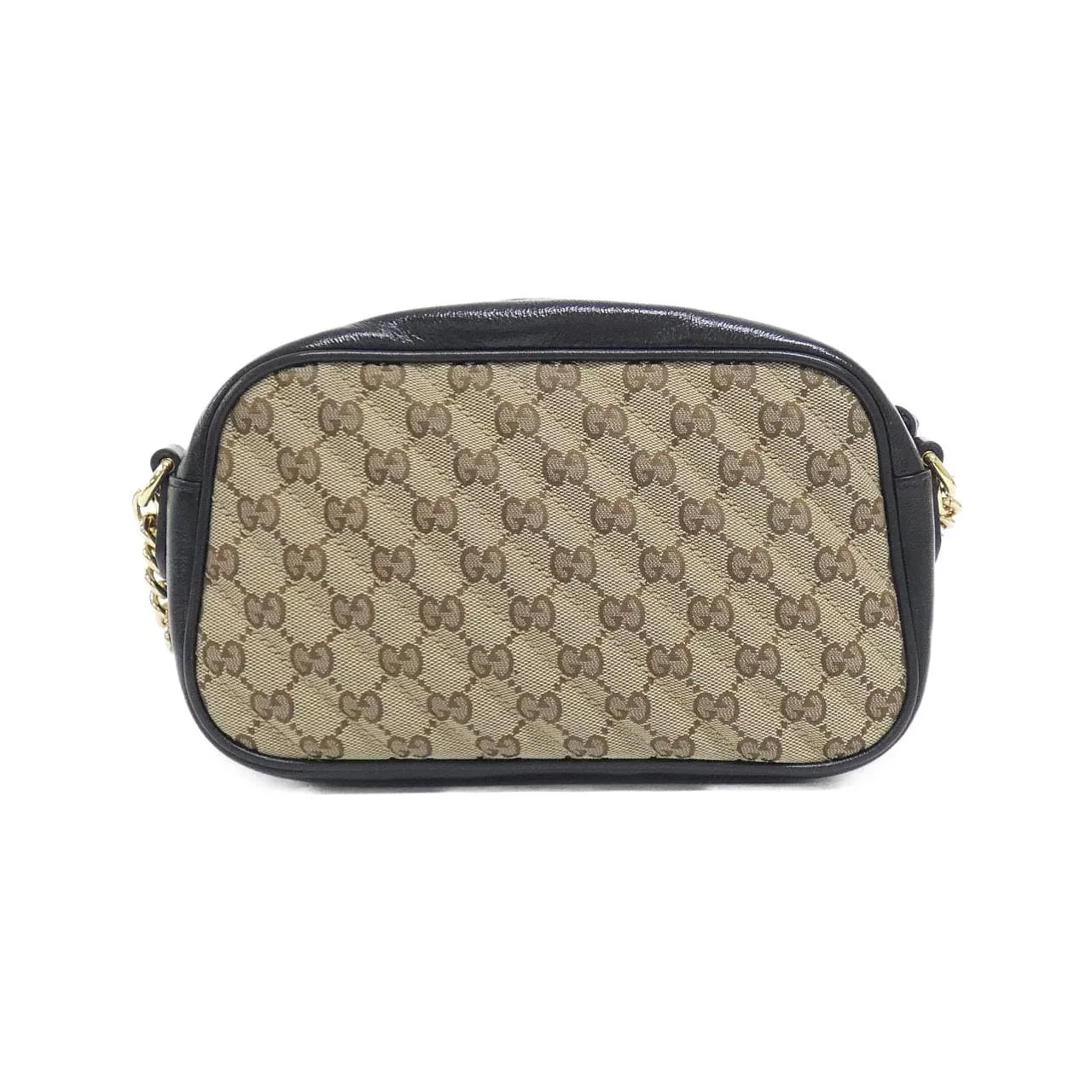 GUCCI Marmont 447632 HVKEG Shoulder Canvas 黑色 帆布 中古品A - 縮圖 2