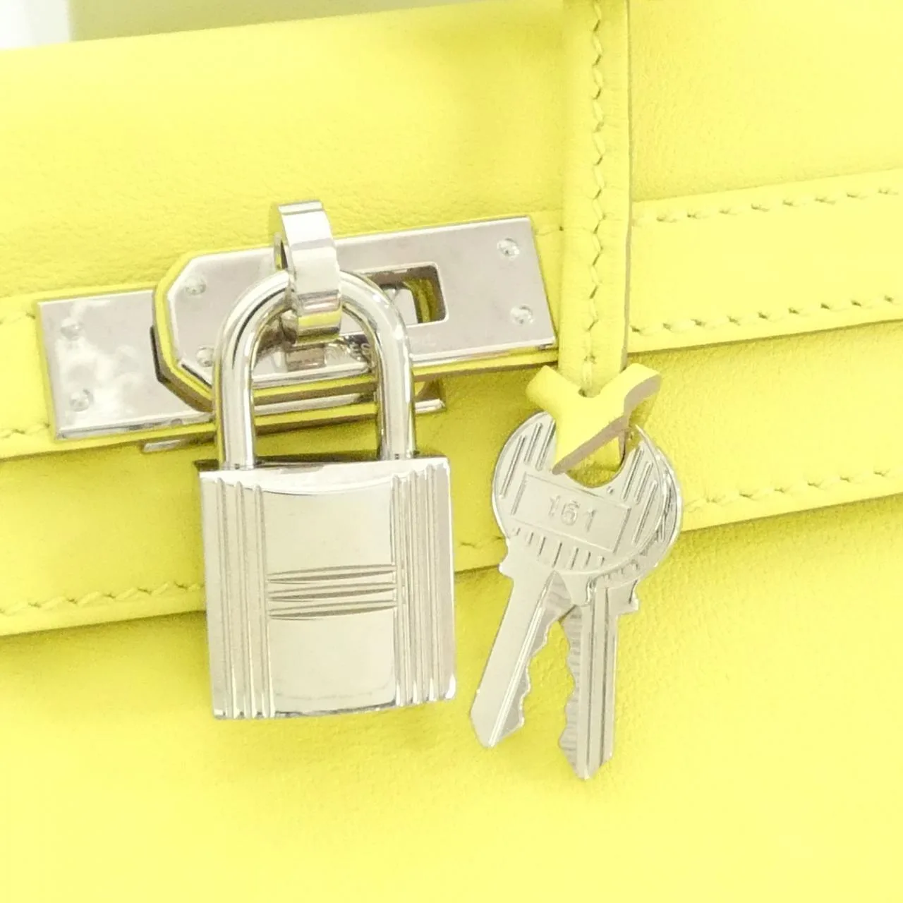 HERMES Kelly 047654CK Handbag Swift Black Swift Leather Rank A - Thumbnail 4