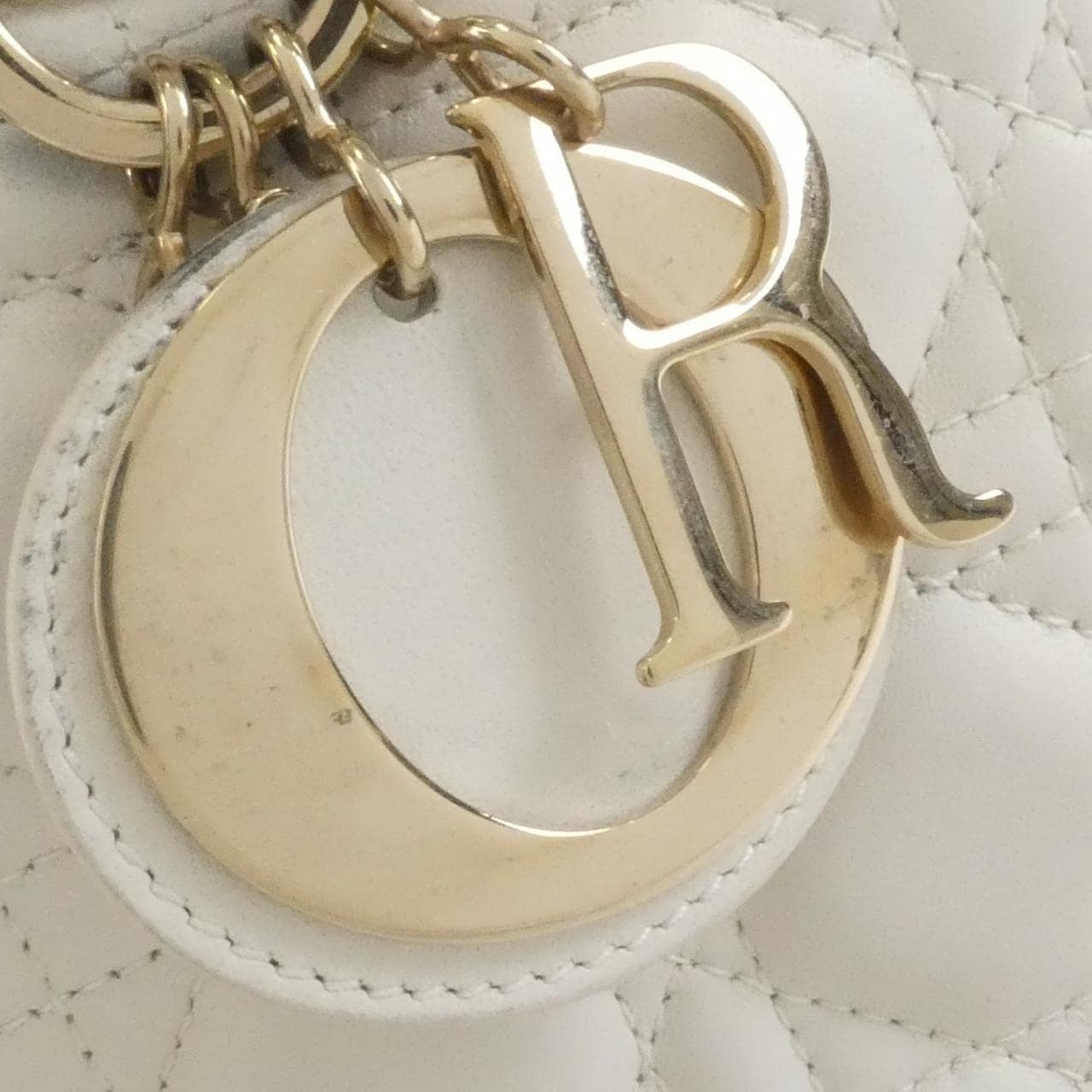 DIOR Handbag Lambskin White Lambskin - Thumbnail 4