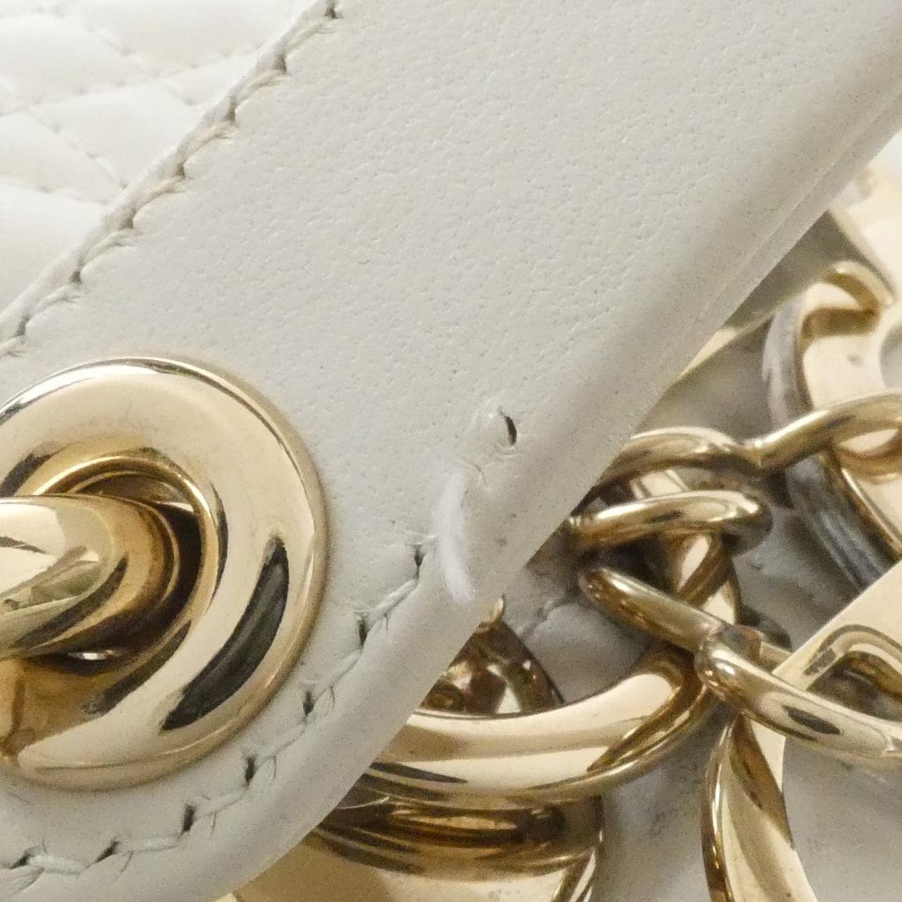 DIOR Handbag Lambskin White Lambskin - Thumbnail 8