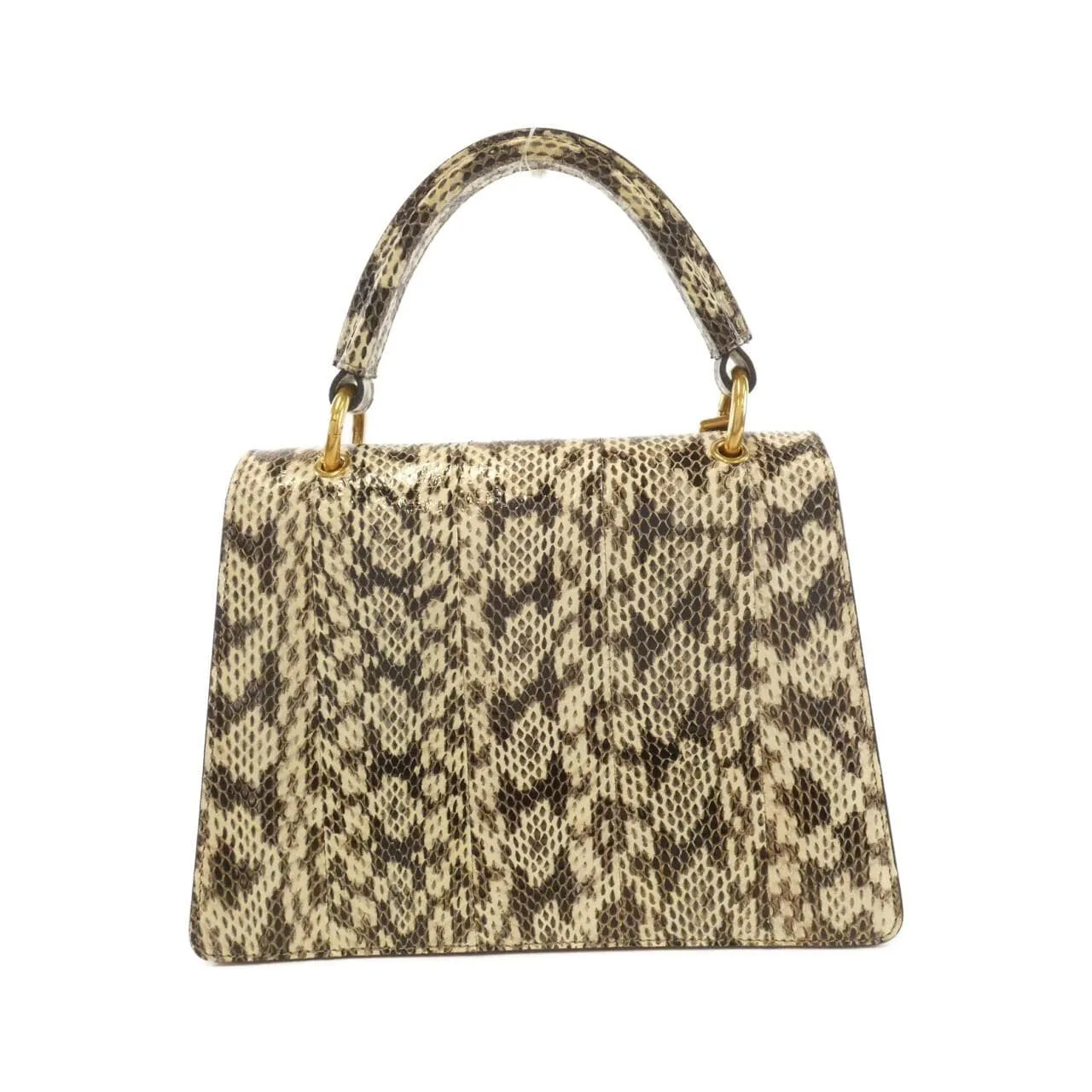 GUCCI 476541 Handbag Python 米色 蟒蛇皮 中古品A - 縮圖 2