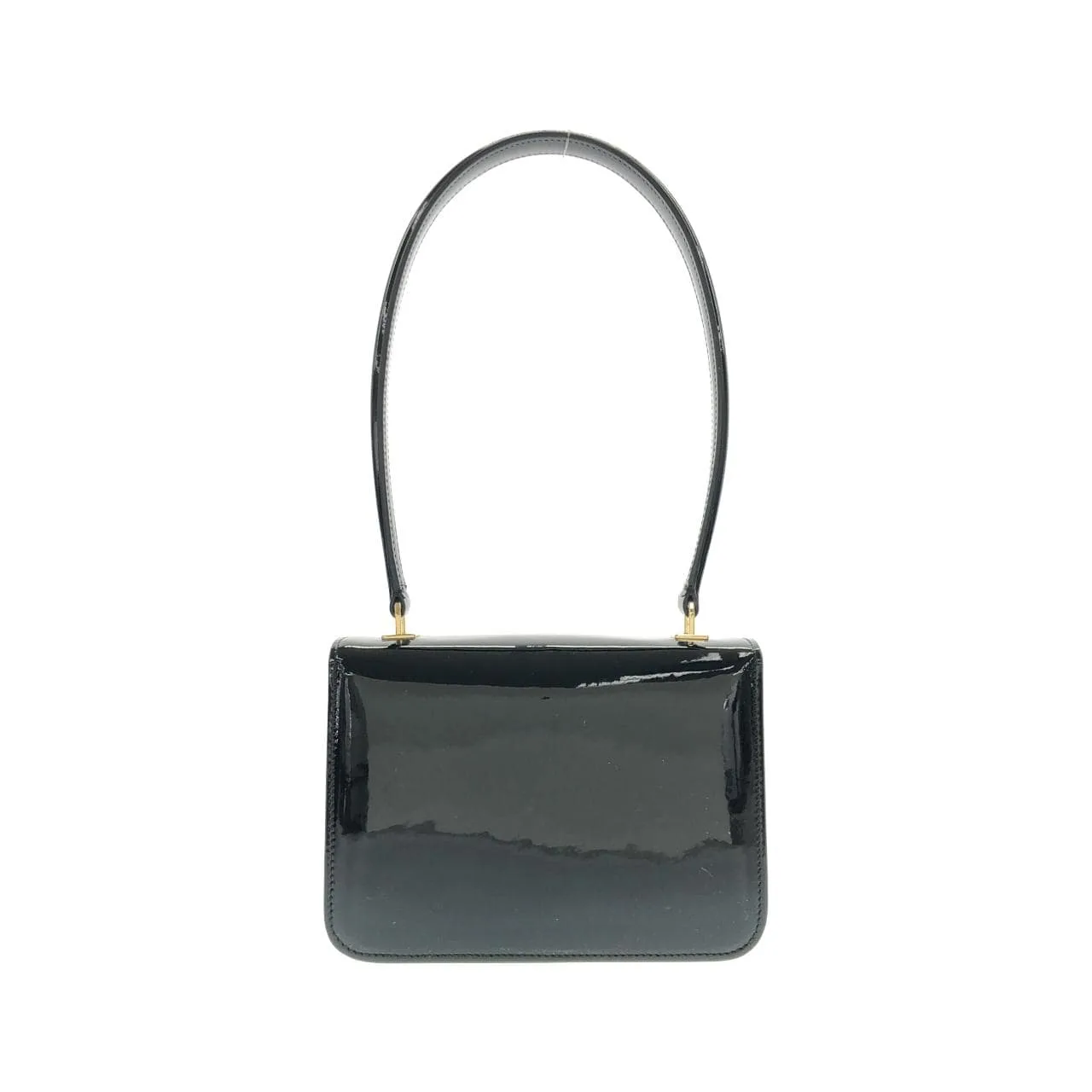 CELINE Cabas 118053GCO Shoulder Patent Leather 黑色 漆皮 中古品A - 縮圖 2