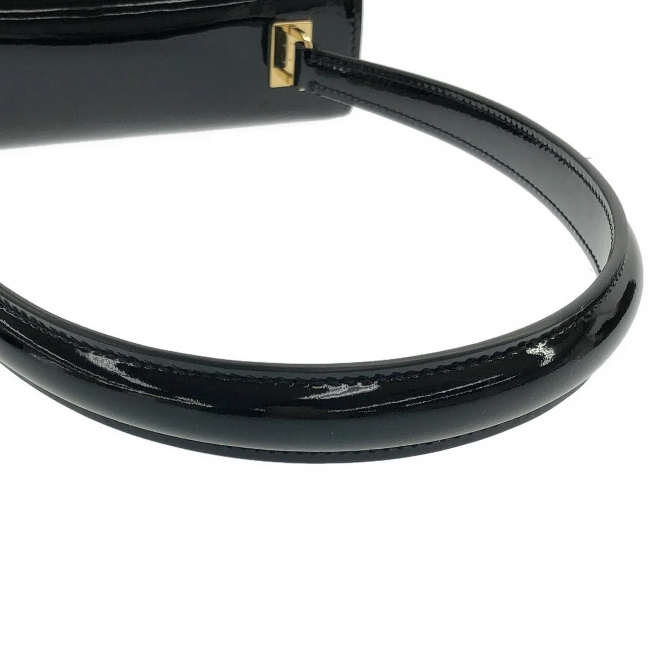 CELINE Cabas 118053GCO Shoulder Patent Leather 黑色 漆皮 中古品A - 縮圖 5