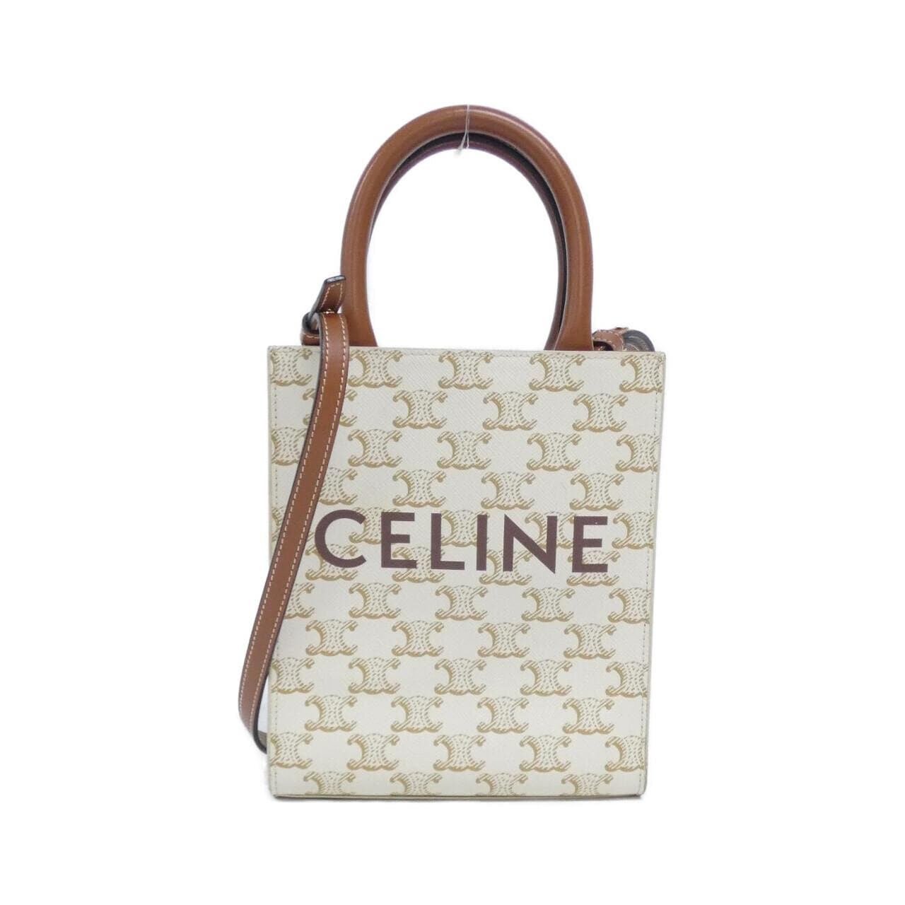 CELINE Cabas 194372BZK Handbag Canvas White