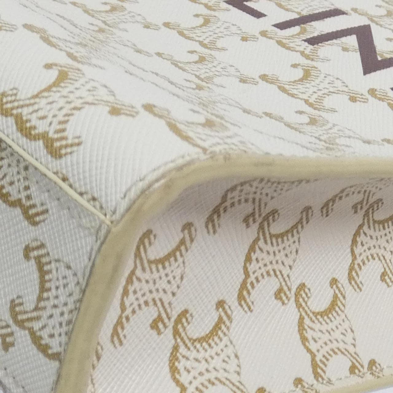 CELINE Cabas 194372BZK Handbag Canvas White Canvas - Thumbnail 3