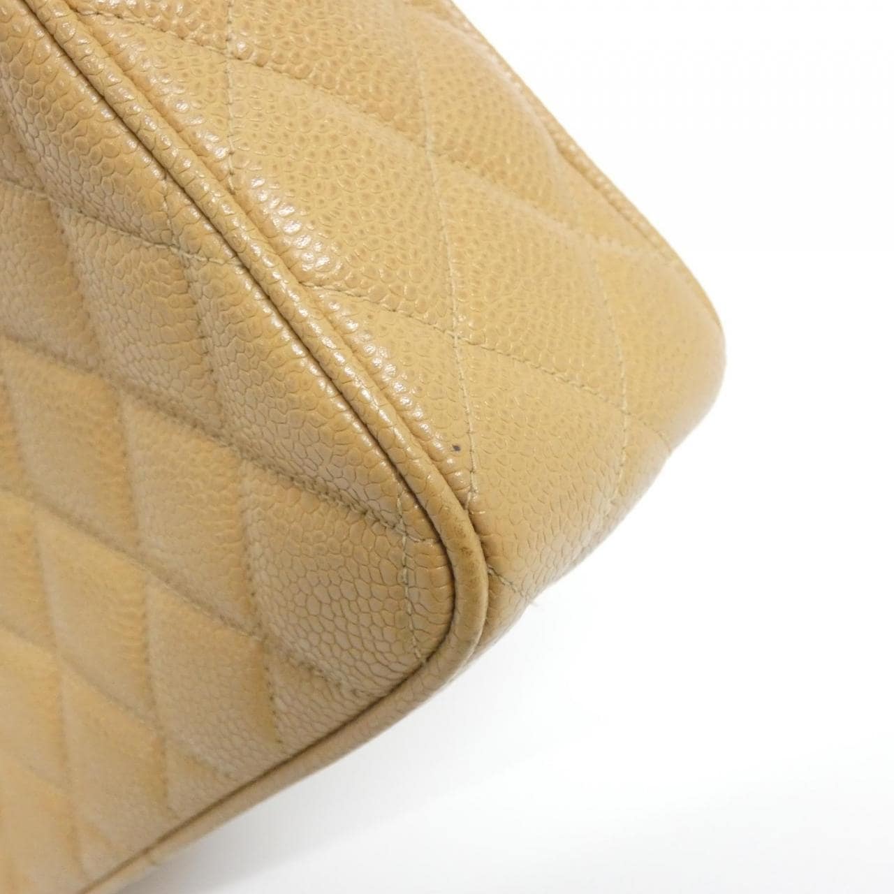 CHANEL Shoulder Bag Caviar Leather Beige Caviar Leather - Thumbnail 4