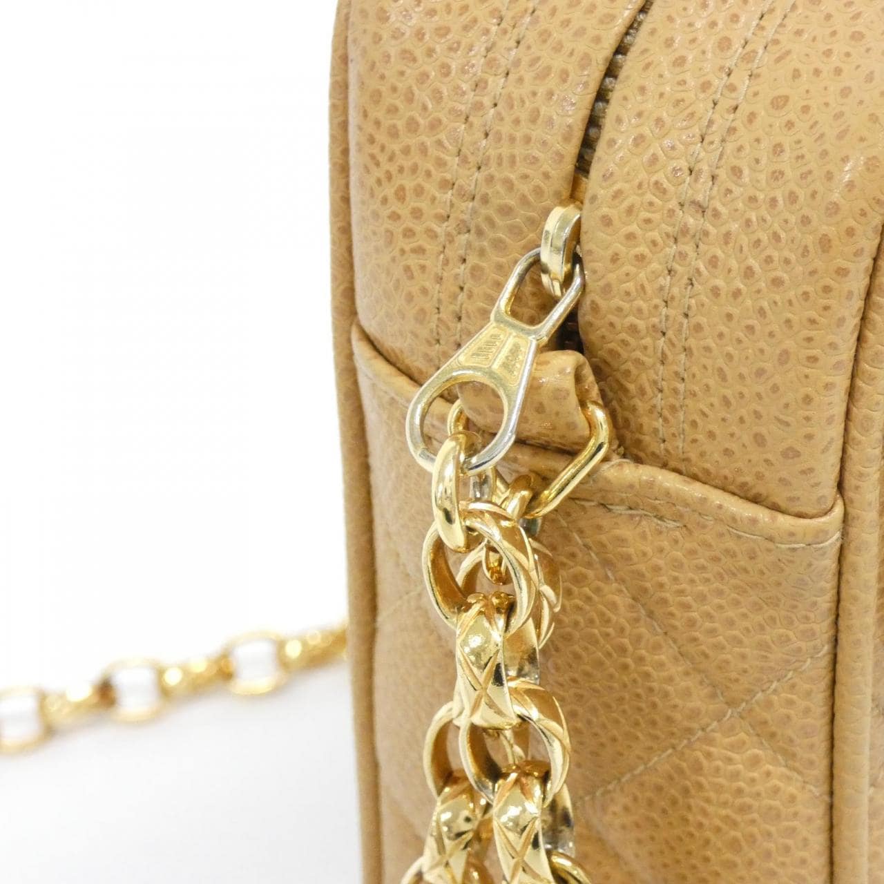 CHANEL Shoulder Bag Caviar Leather Beige Caviar Leather - Thumbnail 6