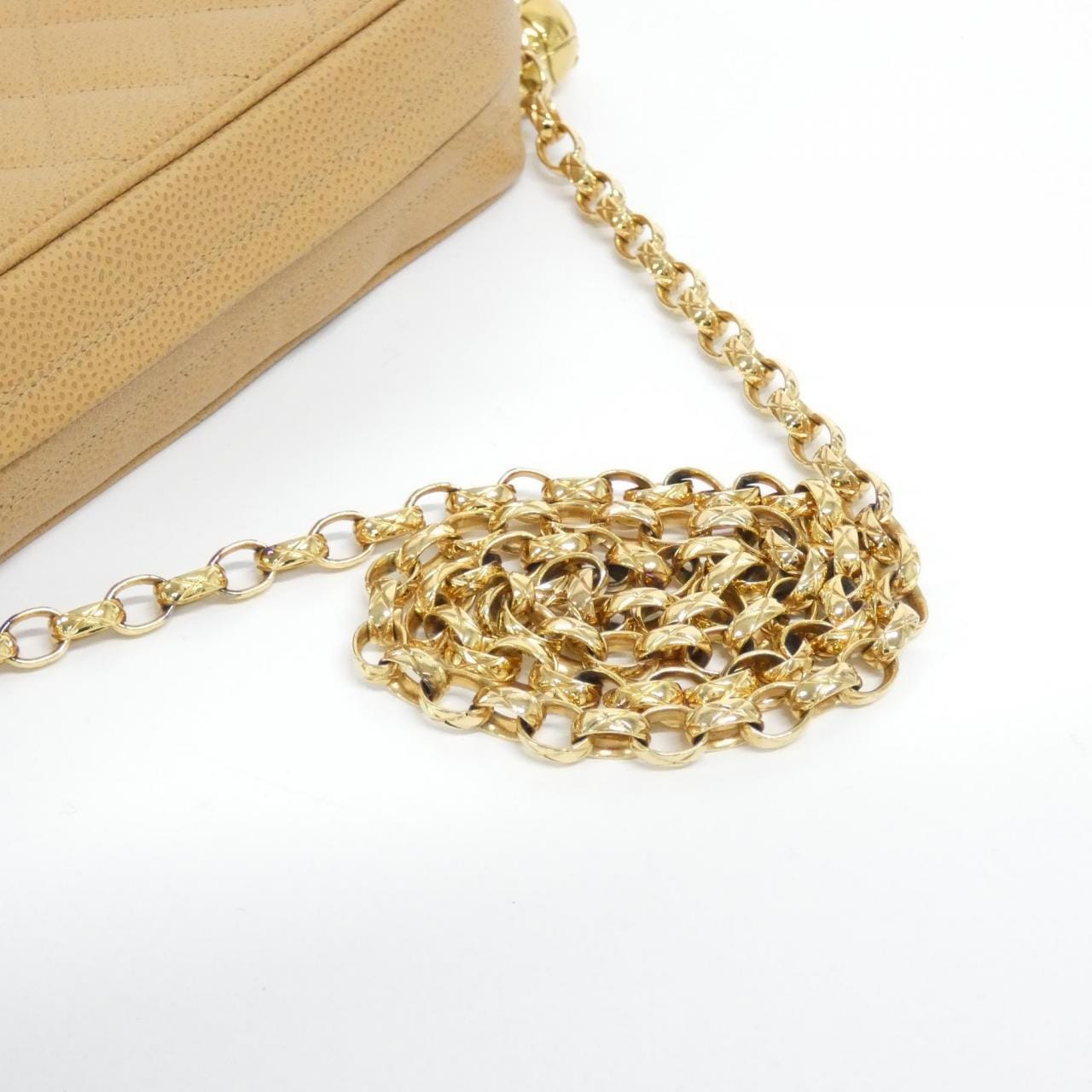 CHANEL Shoulder Bag Caviar Leather Beige Caviar Leather - Thumbnail 8