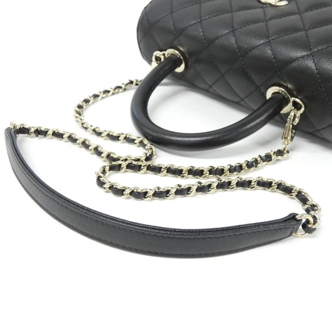 CHANEL Matelasse 92990 Handbag Grained Calfskin Black Grained Calfskin - Thumbnail 5