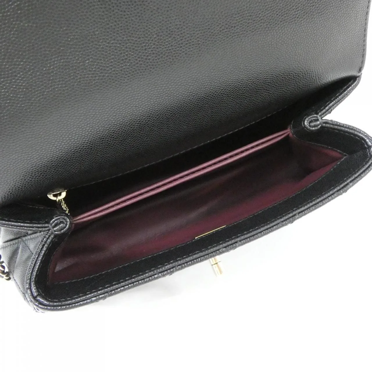 CHANEL Matelasse 92990 Handbag Grained Calfskin Black Grained Calfskin - Thumbnail 6