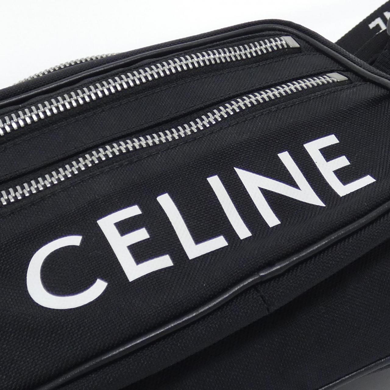 CELINE 198682DMT Shoulder Bag Nylon 黑色 尼龍 中古品A - 縮圖 4