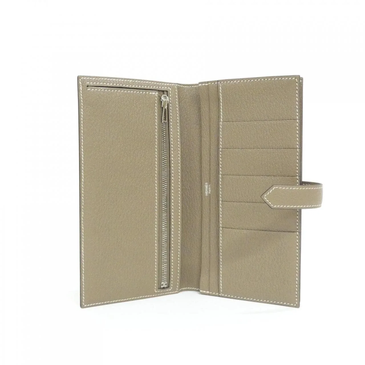 HERMES 039078CK Wallet Etoupe Rank A - Thumbnail 4