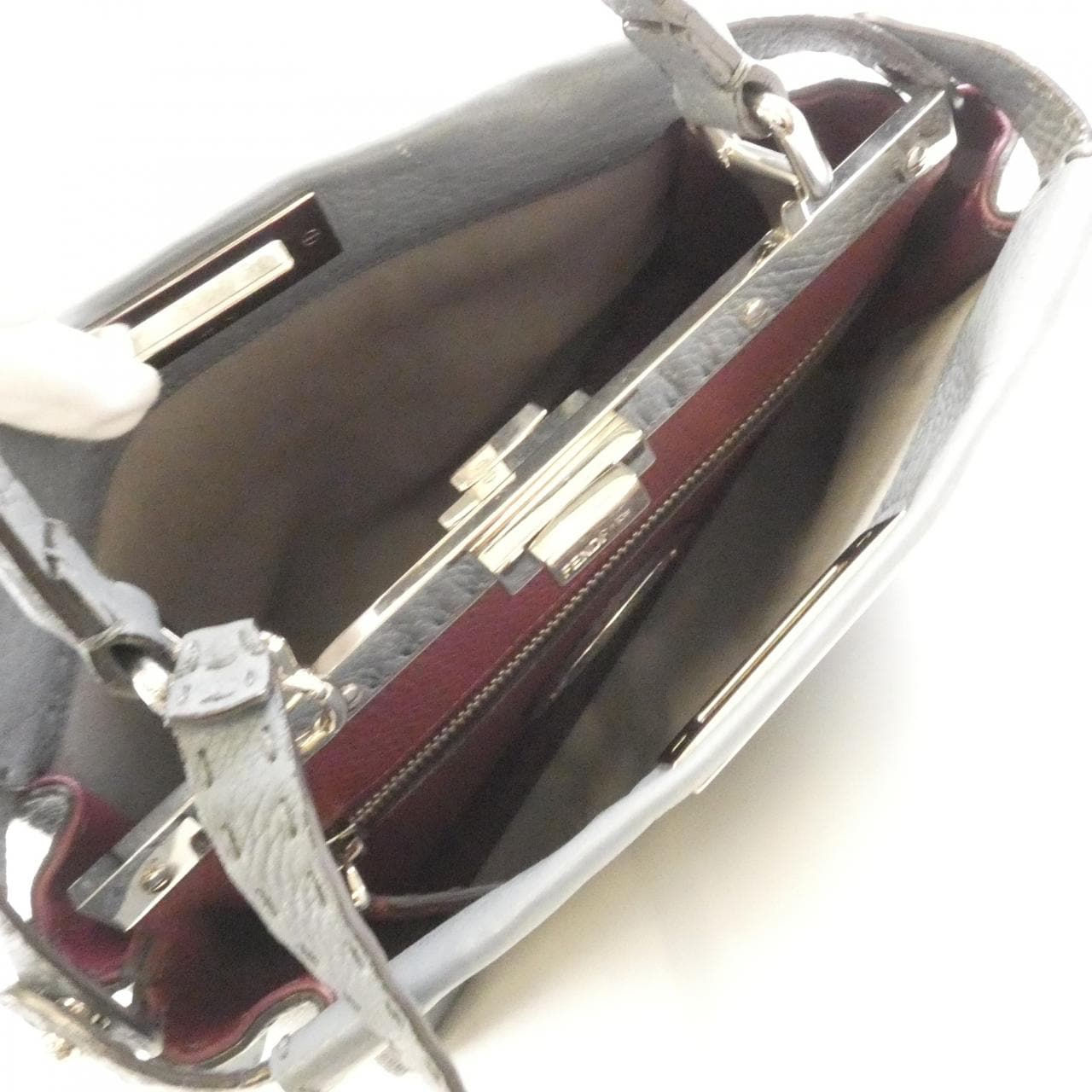 FENDI Peekaboo 8BN290 Q0J Bag 黑色 中古品B - 縮圖 6