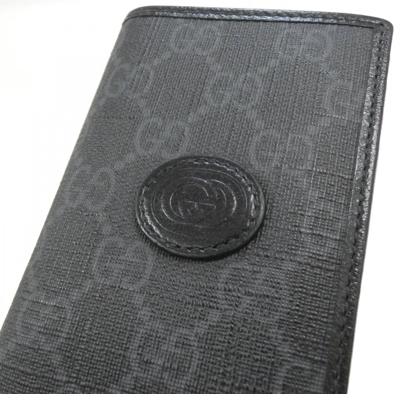 GUCCI 722601 92TCF Card Case Canvas 黑色 帆布 中古品A - 縮圖 3