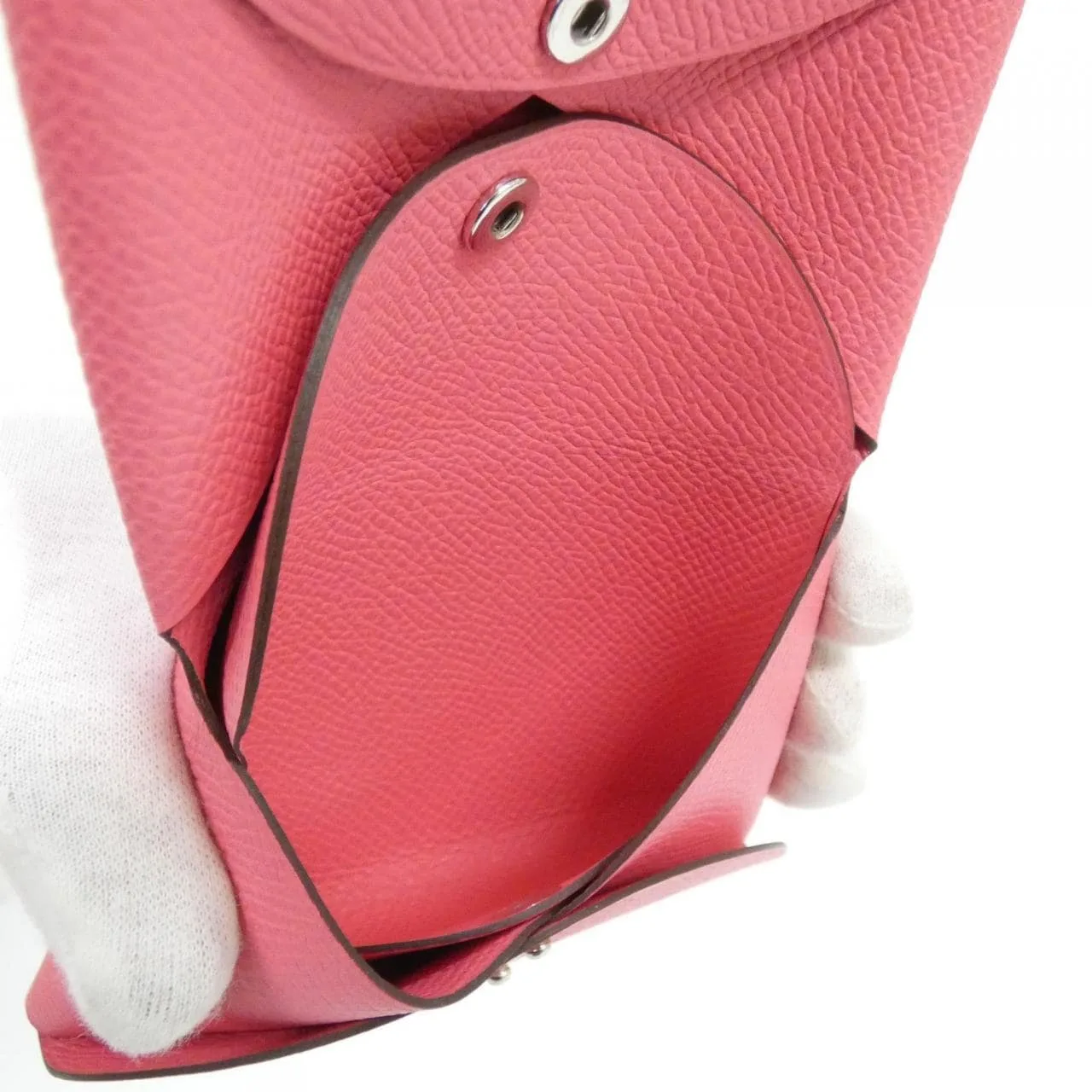 HERMES 083035CK Coin Case Epsom Black Epsom Leather Rank A - Thumbnail 3