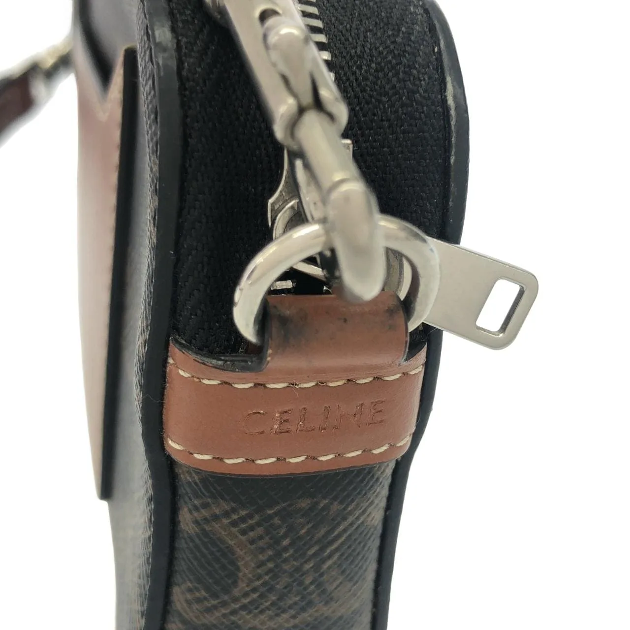 CELINE 10L272DM5 Shoulder Canvas 黑色 帆布 中古品A - 縮圖 6